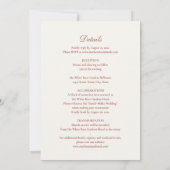 Invitation de mariage élégante double face Terraco (Dos)