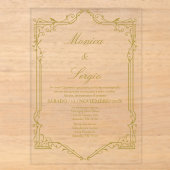 Invitation de mariage élégante en espagnol (Recto)