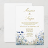 Invitation de mariage élégante en espagnol (Devant / Derrière)