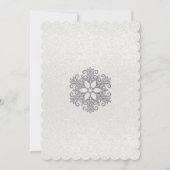 Invitation de mariage élégante en forme de flocon (Dos)