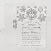 Invitation de mariage élégante en forme de flocon (Devant / Derrière)
