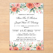 Invitation de mariage élégante en terracotta, mini