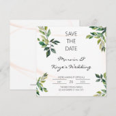 Invitation de mariage élégante Enregistrer la date (Devant / Derrière)