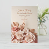 Invitation de mariage élégante et attrayante avec  (Debout devant)