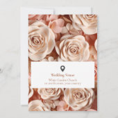 Invitation de mariage élégante et attrayante avec  (Dos)