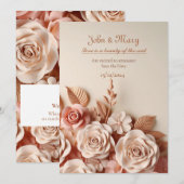 Invitation de mariage élégante et attrayante avec  (Devant / Derrière)