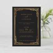 Invitation de mariage élégante et chic avec une to (Debout devant)