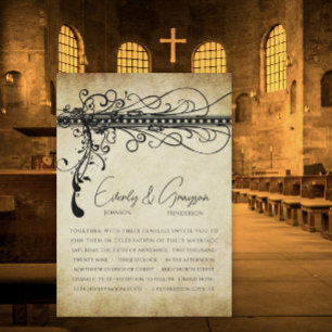 Invitation de mariage élégante et funky avec des t