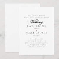 Invitation de mariage élégante et gracieuse des pa