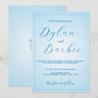 Invitation de mariage élégante et minimaliste avec