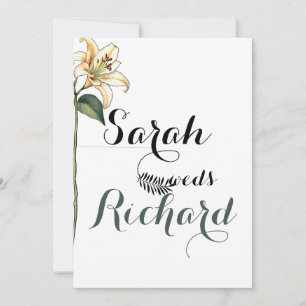 Invitation de mariage élégante et minimaliste Lily