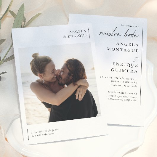 Invitation de Mariage Élégante et Moderne