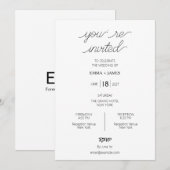 Invitation de mariage élégante et moderne modifiab (Devant / Derrière)