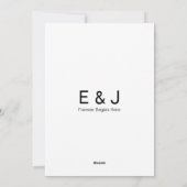 Invitation de mariage élégante et moderne modifiab (Dos)