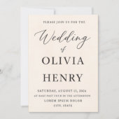 Invitation de mariage élégante et plate – 5x7 pouc (Devant)