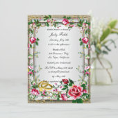 Invitation de mariage élégante et rustique avec de (Debout devant)