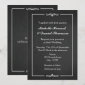 Invitation de mariage élégante et simple à la crai (Devant / Derrière)