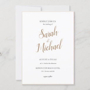 Invitation de mariage élégante et simple moderne