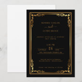 Invitation de mariage élégante et stylée avec une  (Devant / Derrière)