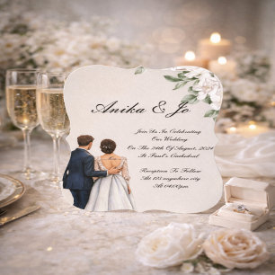 Invitation de mariage élégante florale