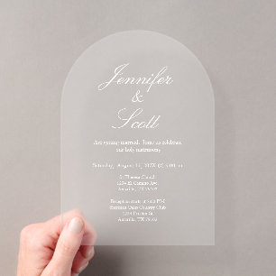 Invitation de mariage élégante florale blanche en