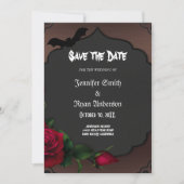 Invitation de mariage élégante gothique à conserve (Devant)