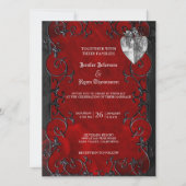 Invitation de mariage élégante gothique Halloween (Devant)
