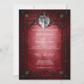 Invitation de mariage élégante gothique Halloween (Devant)