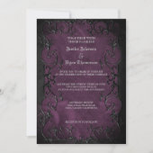 Invitation de mariage élégante gothique Halloween (Devant)