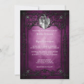 Invitation de mariage élégante gothique Halloween (Devant)