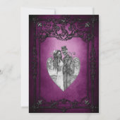 Invitation de mariage élégante gothique Halloween (Dos)