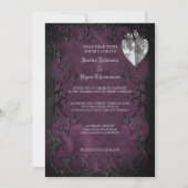 Invitation de mariage élégante gothique Halloween (Devant)
