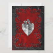 Invitation de mariage élégante gothique Halloween (Dos)
