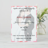 Invitation de mariage élégante, Mariée moderne et (Debout devant)