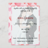 Invitation de mariage élégante, Mariée moderne et (Devant / Derrière)