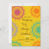 Invitation de mariage élégante Mehndi (Devant)