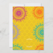 Invitation de mariage élégante Mehndi (Dos)