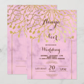 Invitation de mariage élégante Mehndi (Devant / Derrière)