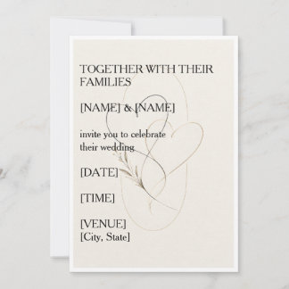 Invitation de mariage élégante Minimalist Love