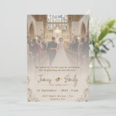 Invitation de mariage élégante | Modèle personnali (Debout devant)