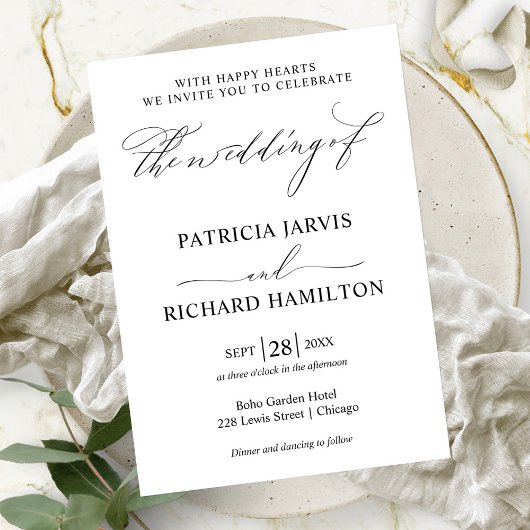 Invitation de mariage élégante moderne