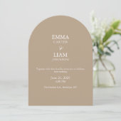 Invitation de mariage élégante moderne classique (Debout devant)