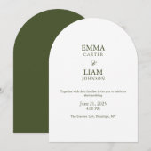 Invitation de mariage élégante moderne classique (Devant / Derrière)
