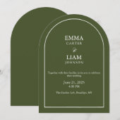 Invitation de mariage élégante moderne classique (Devant / Derrière)