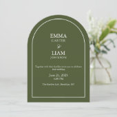 Invitation de mariage élégante moderne classique (Debout devant)