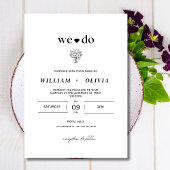 Invitation de mariage élégante moderne, Minimalist