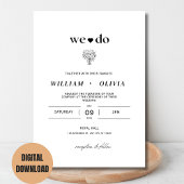 Invitation de mariage élégante moderne, Minimalist