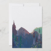 Invitation de mariage élégante Montagne dorée (Dos)