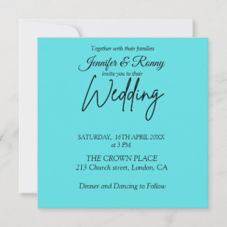 Invitation de mariage élégante noir et blanc
