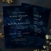 Invitation de mariage élégante nuit étoilée Modern